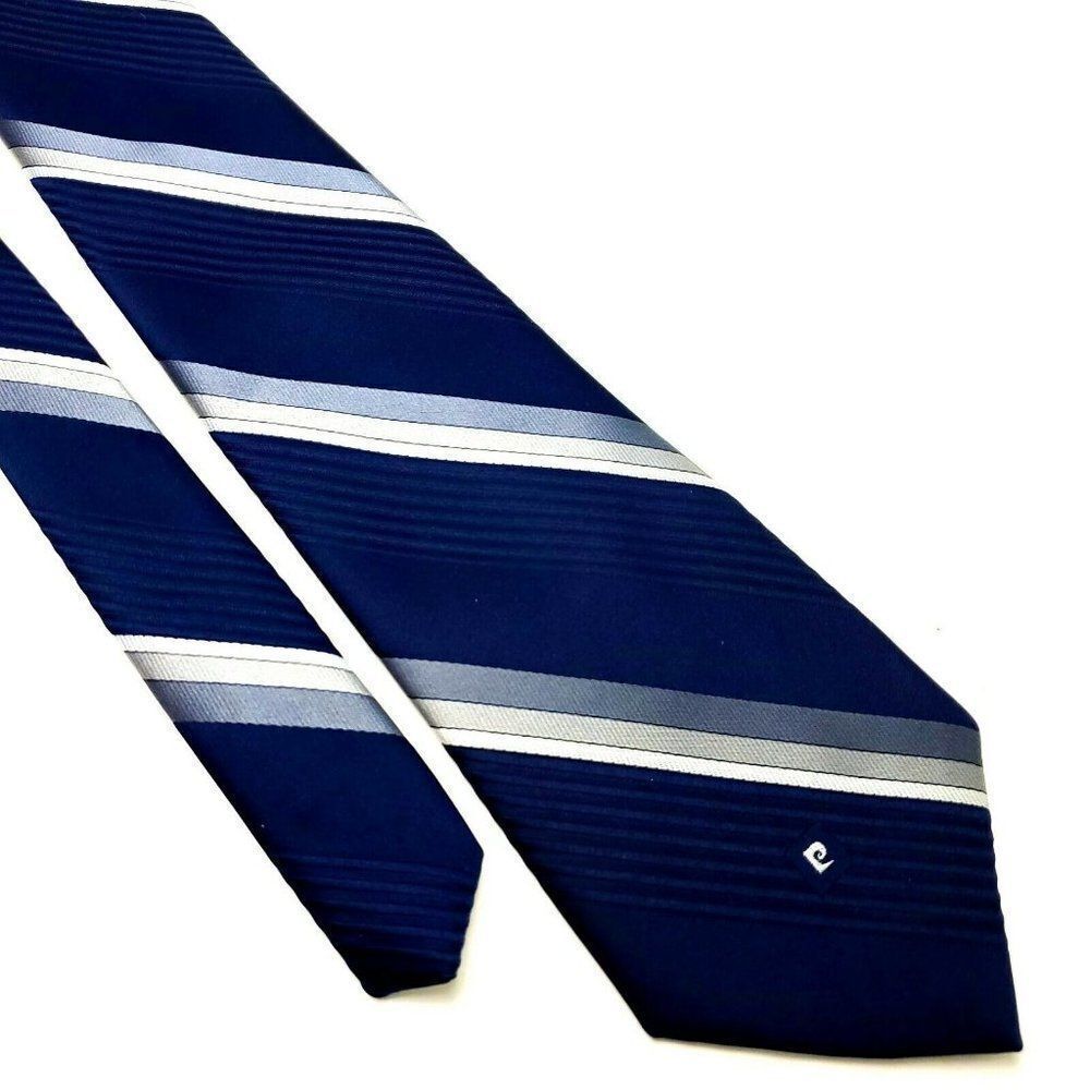 Pierre Cardin Silk‎ Tie Print Blue Striped Short